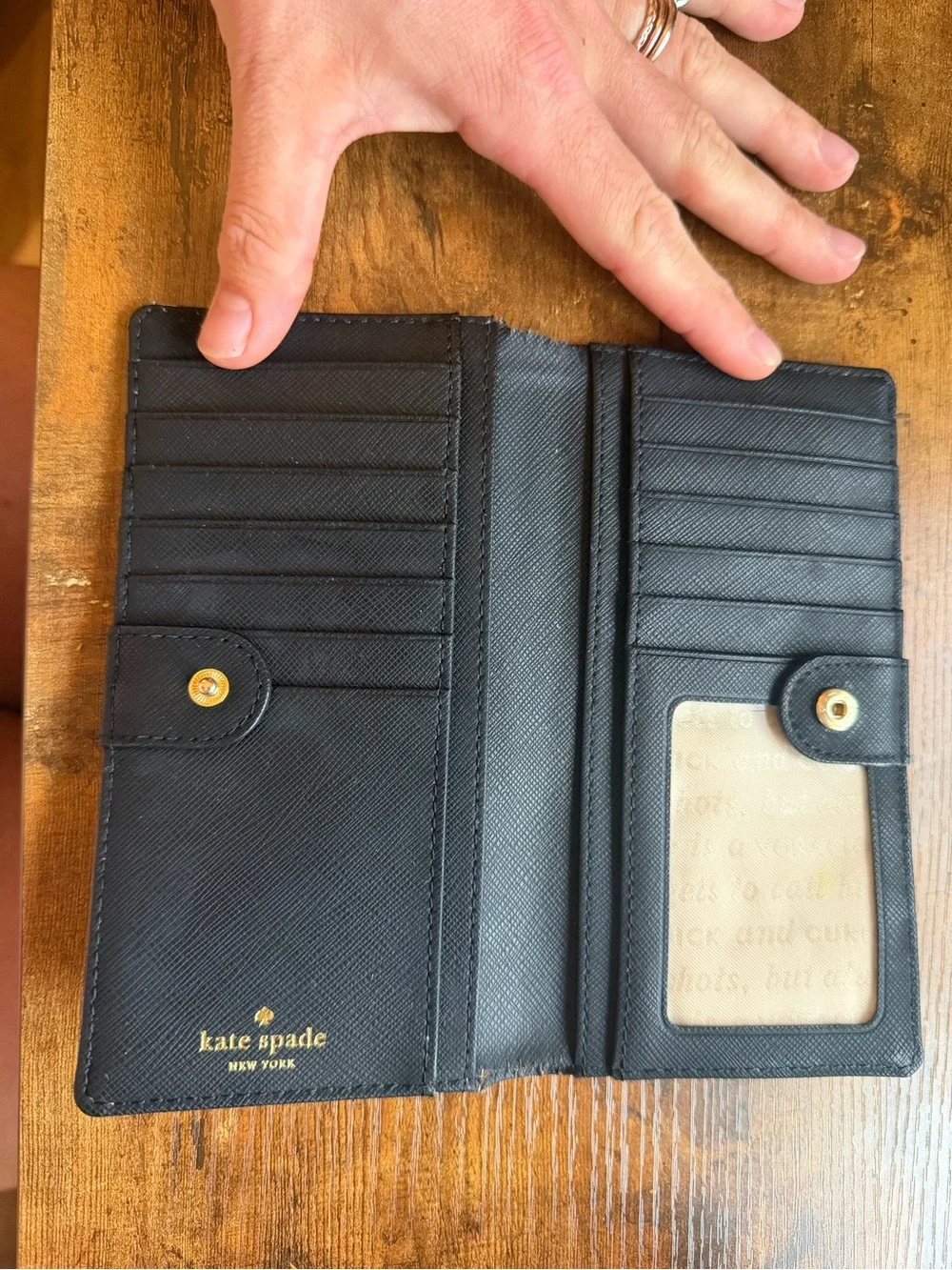 kate spade White & Black Polka Dot Wallet